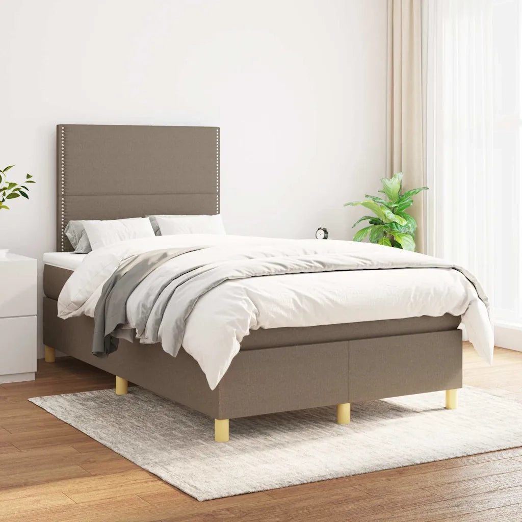 Giroletto a Molle con Materasso Tortora 120x190 cm in Tessuto 3269927