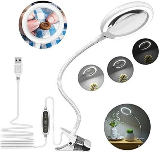 Lampada a Led con illuminazione rotante - Lampada a Led con stativo rotativo - Bianca