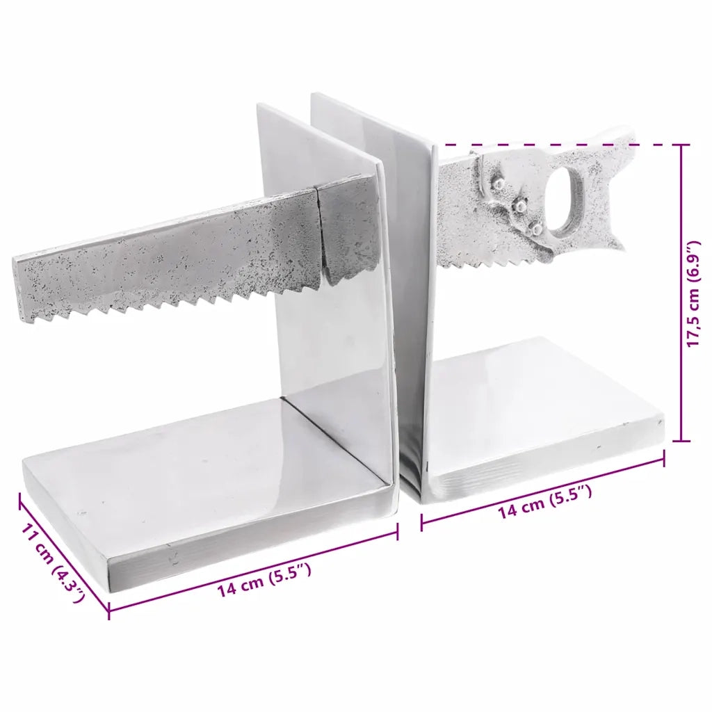 Fermalibri 2 pz Argento 11 x 14 x 17,5 cm Alluminio CFW6409933