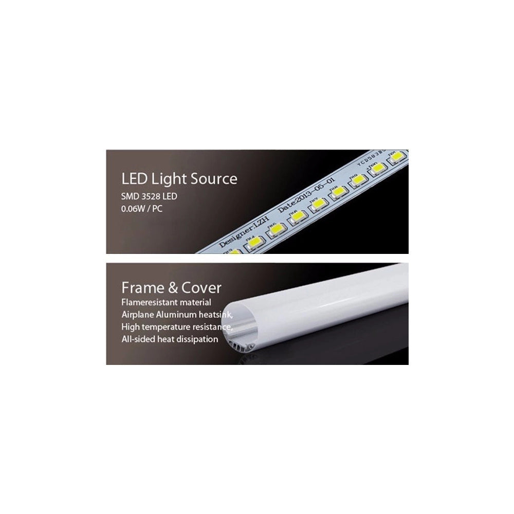 Trade Shop - Tubo T5 Neon Led 6 10 15 18 W Watt 30 60 90 120 Cm Luce Fredda Naturale Calda - -bianco Naturale  Copertura Opaca 120 Cm   -
