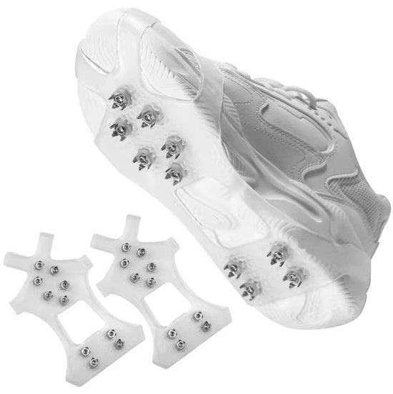 Antislip Gripper per Stivali con 10 Spine in Acciaio, Tractione Universale per Stivali con Spine Ipnose, 1 Pair Invisibile