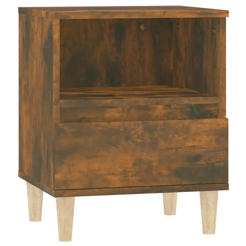 Comodini 2pz-Set di 2 Tavolino da notte Rovere Fumo 40x35x50 cm 974226
