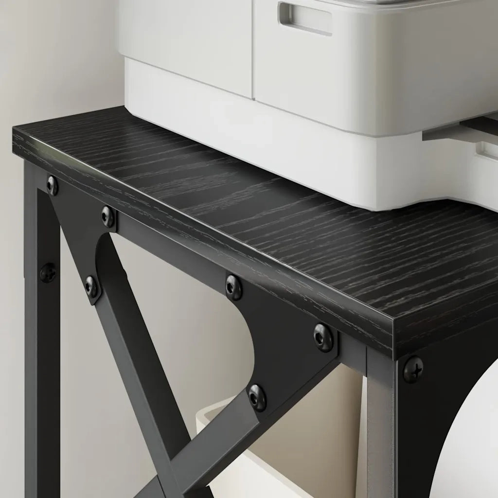 Supporto per Stampante Rovere Nero 40 x 30 x 31 cm 882177