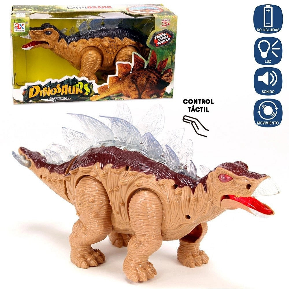 Trade Shop - Dinosauro Stegosauro Camminante Con Luci Suoni E Movimenti Giocattolo Bambini -