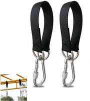 Ophangset a doppia corda - corda pendente - set di cavi di oscillazione - corda nera - con grappolo - connettore per lettini oscillanti, sacchi a boxe, sedie oscillanti, sedie, manubri per palestra, manubri per corde, cavi, esterno - 50 cm - nero