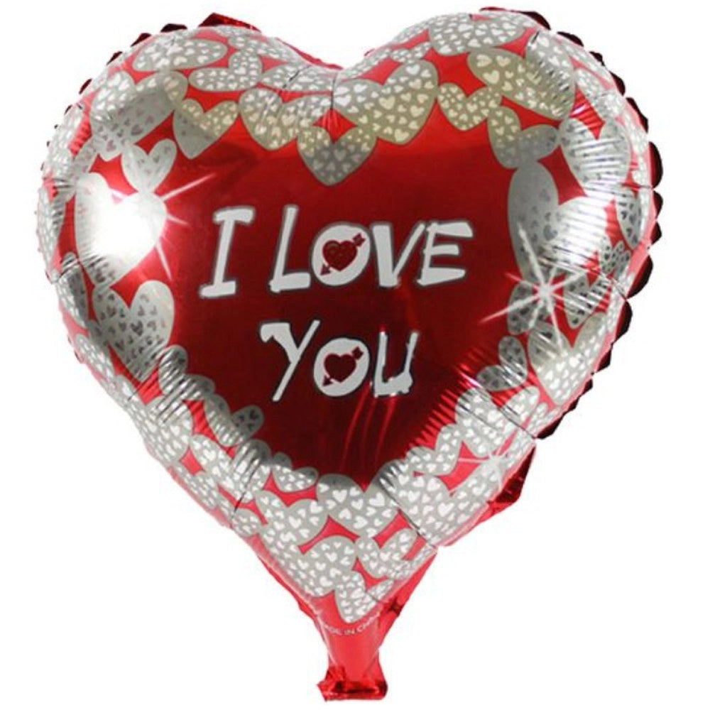 Trade Shop - Set 4 Pezzi Palloncini Cuori I Love You Gonfiabili Addobbi San Valentino Festa -