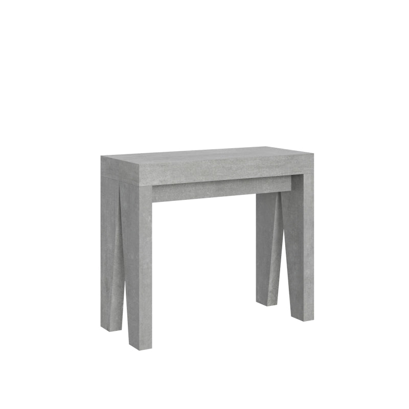 Consolle allungabile 90x40/196 cm Naxy Small - Cemento