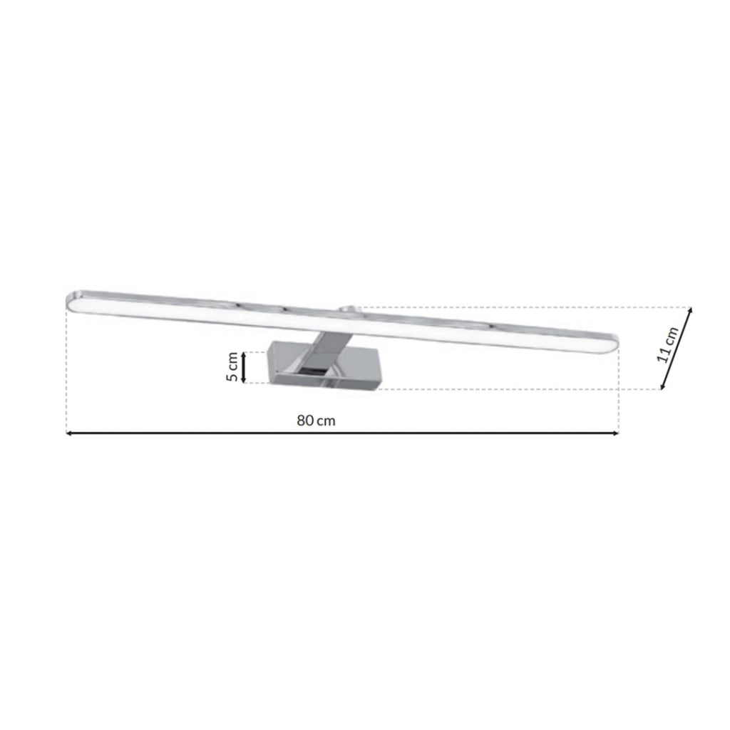 Applique LED Milagro Splash ML5722 16W 80cm IP44 cromo