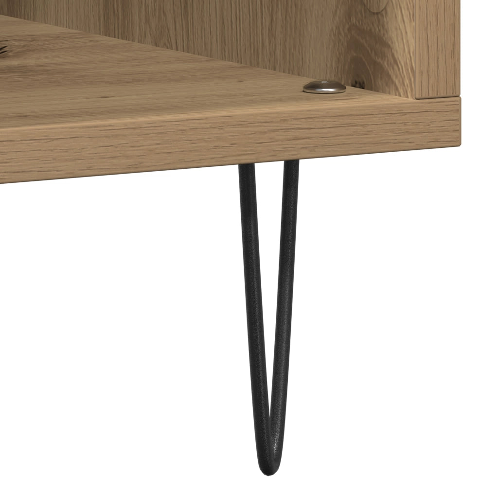 Armadietto per dischi in legno usurato 100x38x48 cm in legno ingegnerizzato