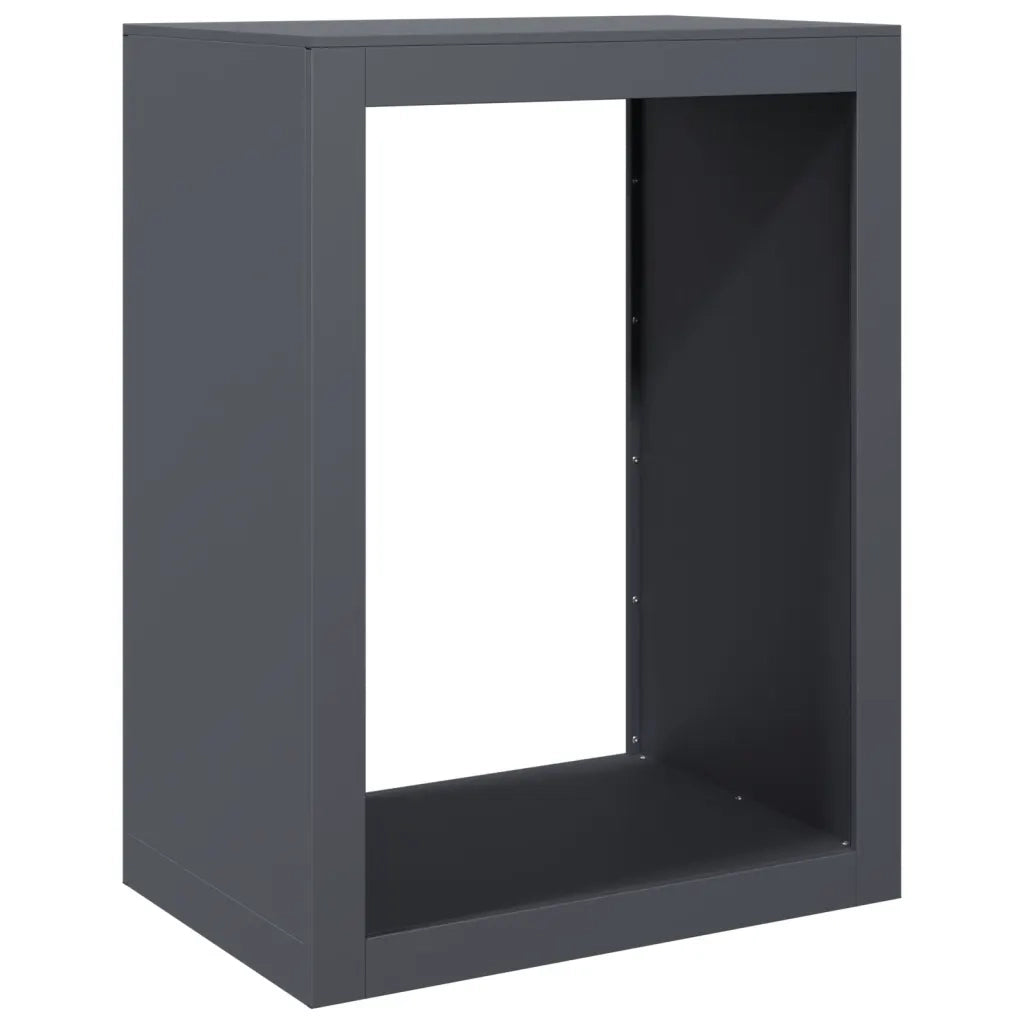 Rastrelliera per Legna da Ardere-Portalegna Antracite 60x40x80 cm Acciaio