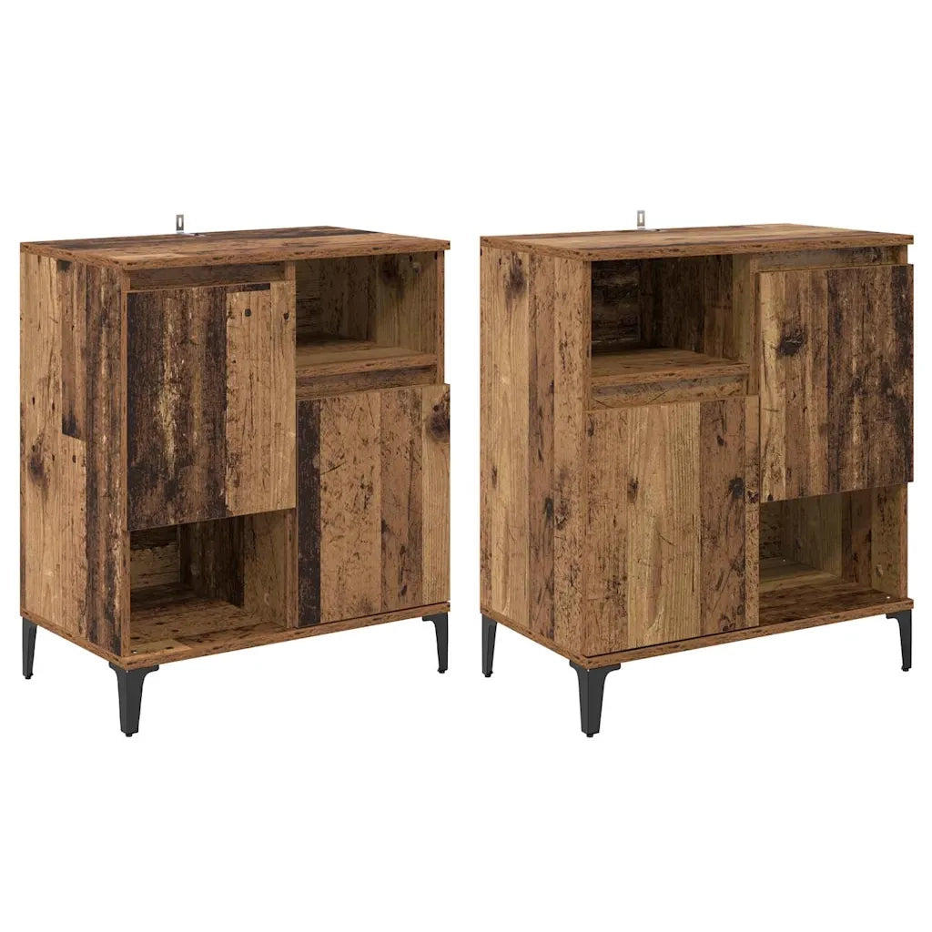 Sideboards 2 pcs Legno vecchio 60 x 35 x 70 cm 3415567