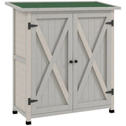Armadio da Giardino ¨C Zephmum ¨C 2 Porte 2 Ripiani Grigio