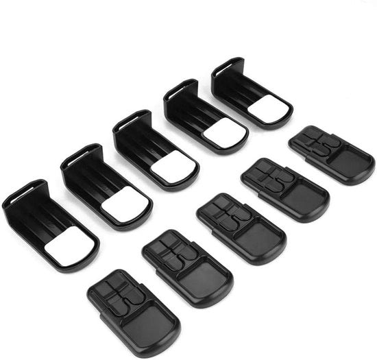 Sicurezza per bambini chiusura sicura cassetti porta destra 5 pezzi (nero)