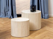Tavolo salotto - tavolo camera da letto \ tavolo da divano con funzione ripostiglio, superficie in vetro, design geometrico, struttura in acciaio, adatto per salotto, camera da letto Set di 2 W: 48 x H: 40 x D: 33 cm e W: 40 x H: 33 x D: 24.5 cm