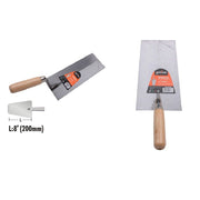 Trade Shop - Spatola Cazzuola In Acciaio 200mm 8" Trapezio Manico In Legno Ferramenta 90486 -