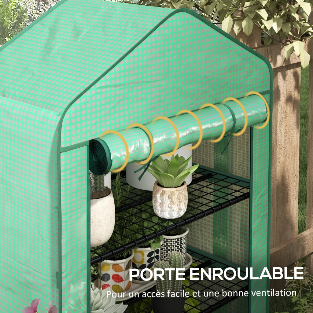 Serra da Giardino 4 Livelli ¨C zephmum ¨C Verde 90x49x160 cm Acciaio Galvanizzato
