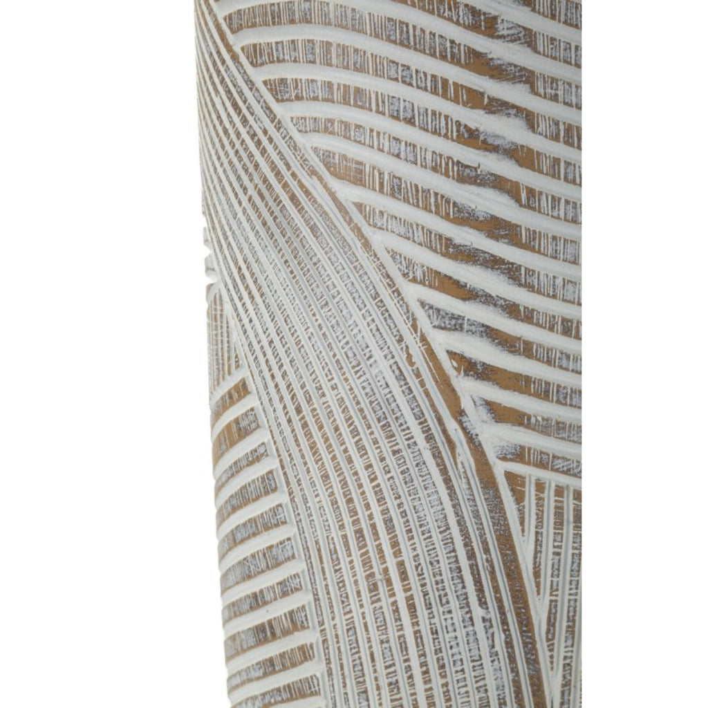 Vaso Decorativo Linee, Bianco, Poliresina, 45x18x18 cm