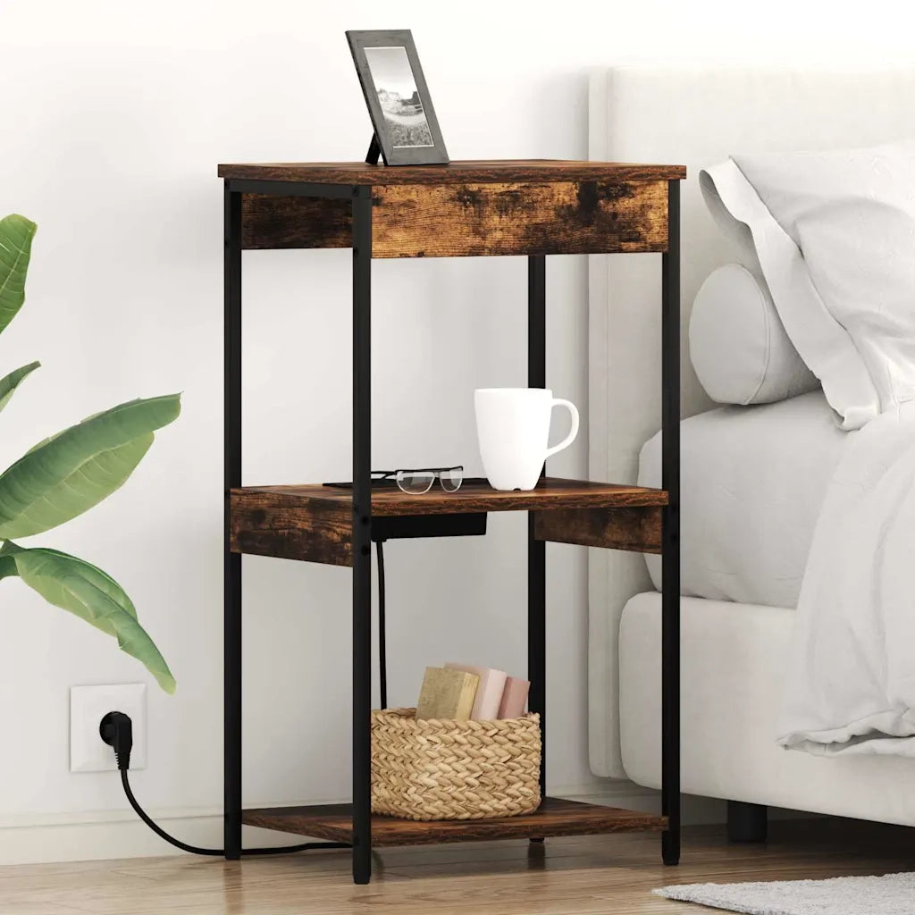 Armadio da Notte Rovere fumé 41 x 31 x 76 cm Legno multistrato 859547