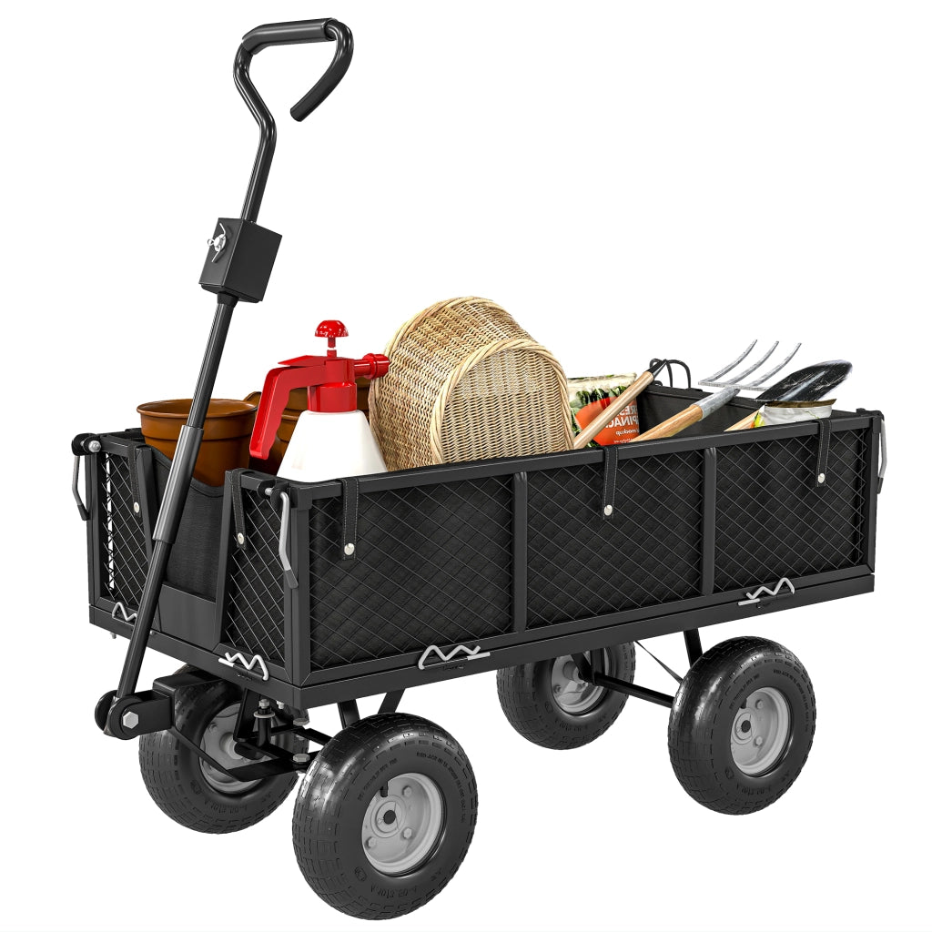 Carrello da giardino ¨C zephmum ¨C 300 kg, nero