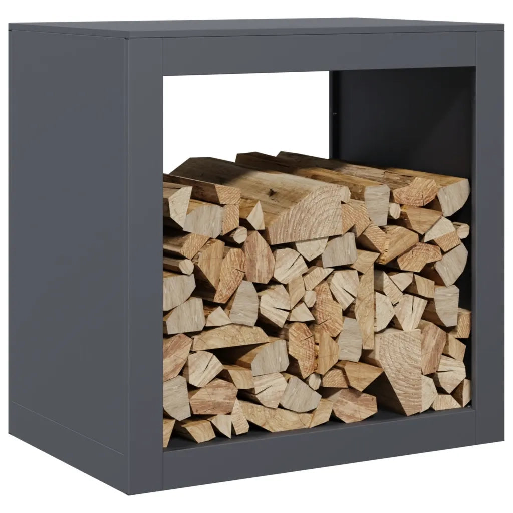 Rastrelliera per Legna da Ardere Antracite 60x40x60 cm Acciaio CFW2484980