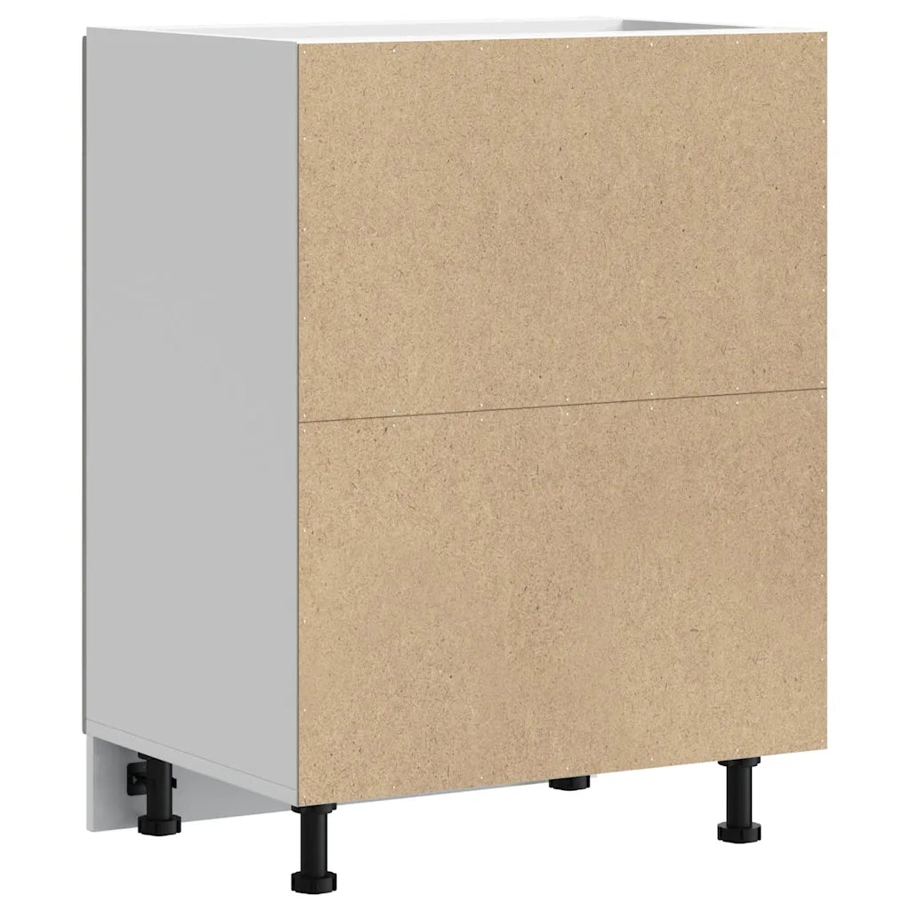vidaXL Mobile Base Lavello Lucca Grigio Cemento in Legno Multistrato