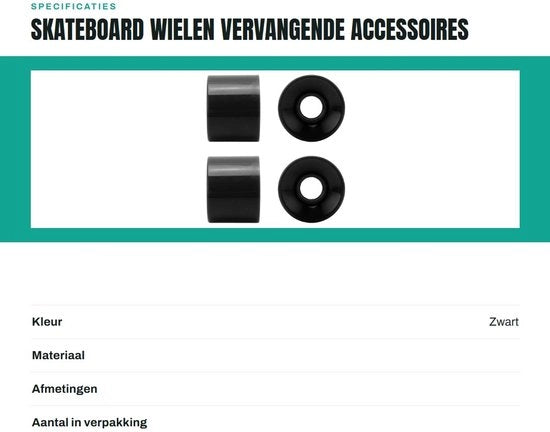 Ruote per Skateboard 60mm - 78A Alta Resilienza - Antiscivolo - Resistenti ai Sollecitamenti - Accessorio di Ricambio - Veloci e Silenziose - Ruote per Longboard