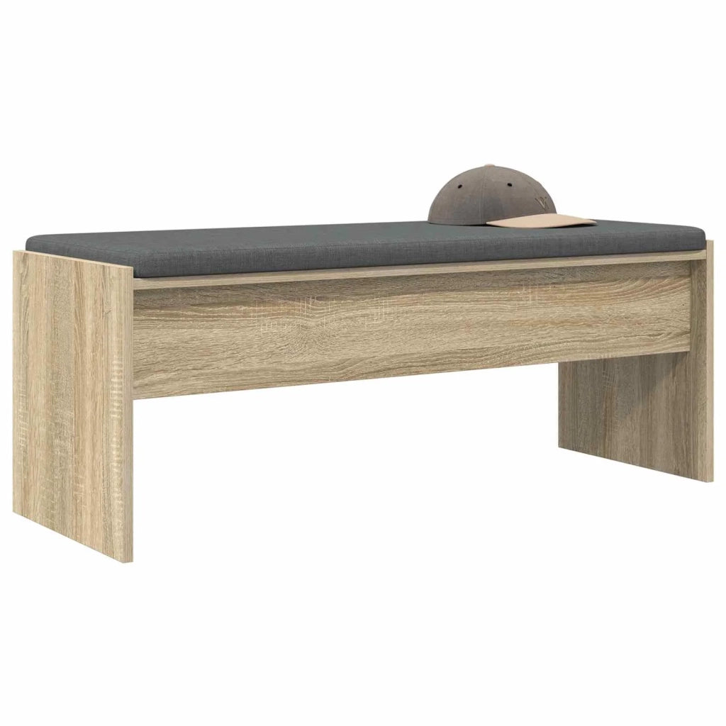 Panca per ingresso con cuscino Rovere Sonoma 103 x 38 x 40 cm 891562