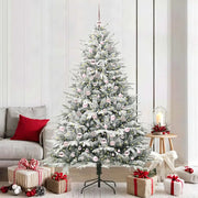 Albero di Natale Artificiale Pre-illuminato con Set di Palline