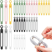 Set di legacci per cavi in silicone riutilizzabili - Lotto da 30 - Duraturo - Antiscivolo - Colorati - Ideale per la gestione dei cavi