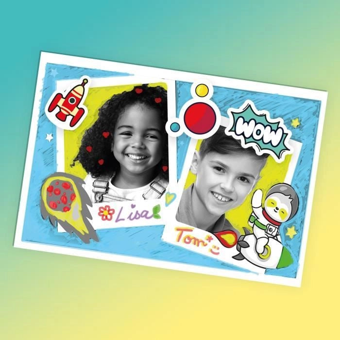 PHOTO CREATOR - Fotocamera a stampa istantanea Junior - Tema razzo - CLK 011 - Canal Toys