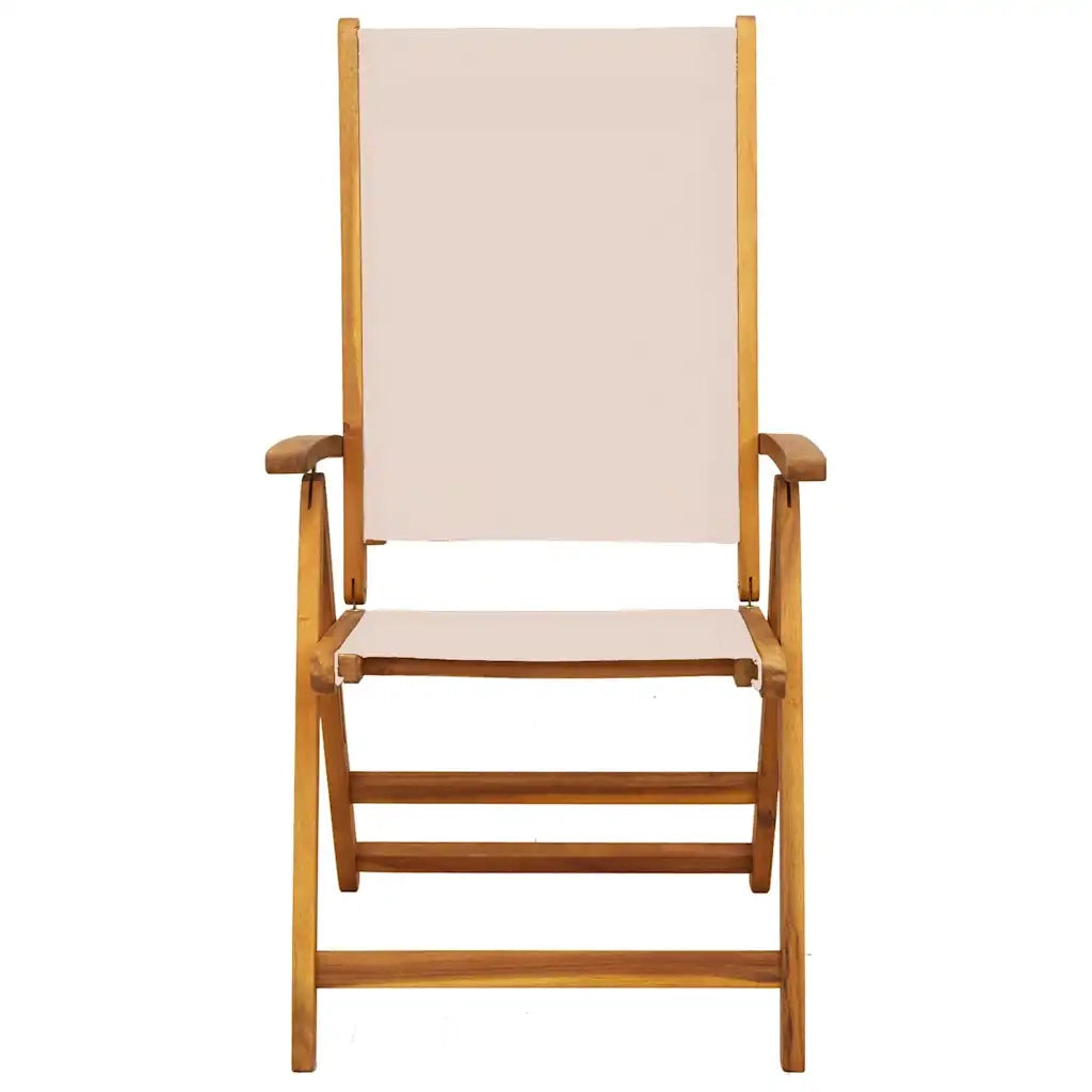 Sedie da Giardino Pieghevoli 6 pz Massello d'Acacia e Textilene 3279236