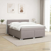 Letto box spring con materasso Tortora 140 x 200 cm Tessuto 3450492