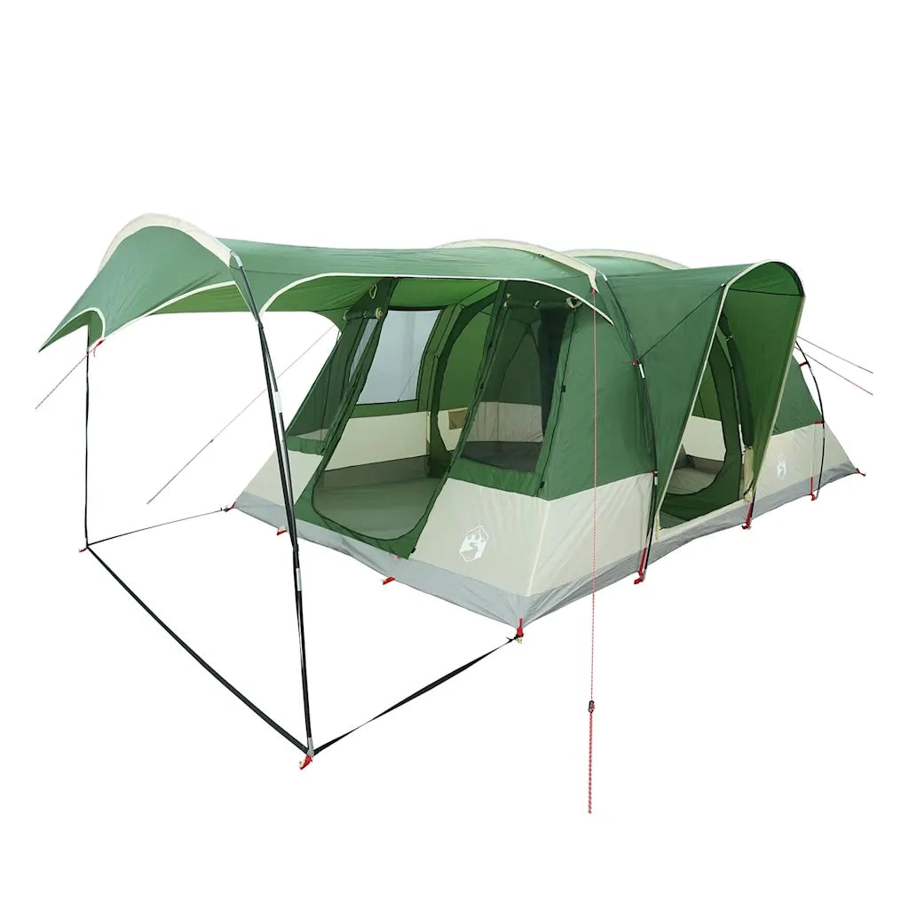 vidaXL Tenda da Campeggio a Tunnel per 5 Persone Verde Impermeabile