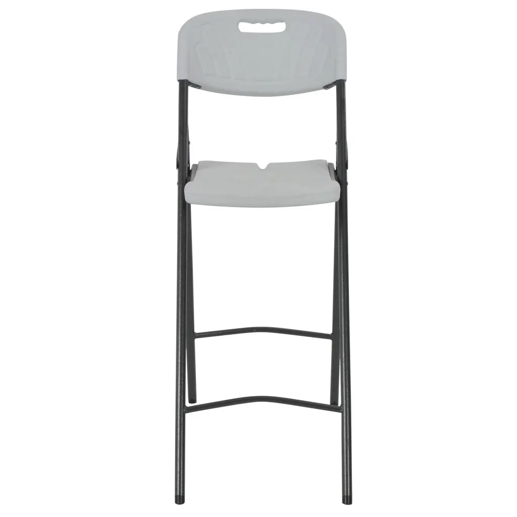 Sgabelli da Bar Pieghevoli 2 pz HDPE e Acciaio Bianco CFW9167097