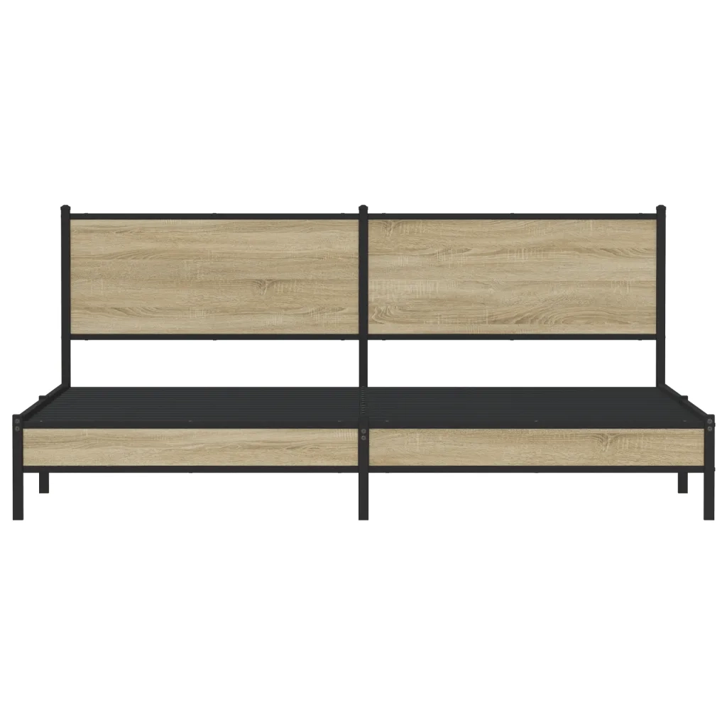Giroletto senza Materaso in Metallo Rovere Sonoma 200x200 cm 3301394