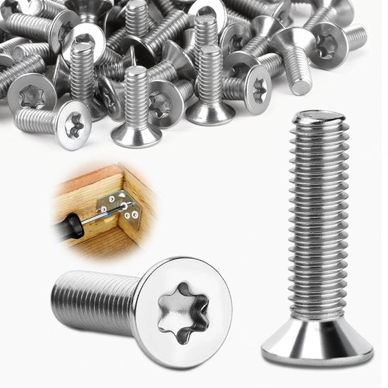 Viti a testa torx in acciaio inossidabile 304, 30 pezzi, viti a testa sottile M4 x 25 mm, per legno, mobili da interni, lavorazione metallo