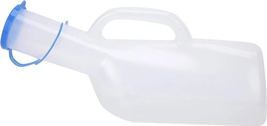 Bottiglie di Plastica da 1000 ml per Uso di Urina - Adatte per Uomini - Senza Morsi - Coperchio a Viti con Tappo - Utilizzo Sanitario