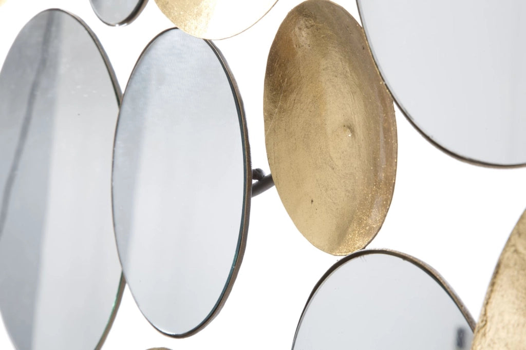 Pannello Oro Specchio Glam 118x2,5x60 cm in Ferro Oro