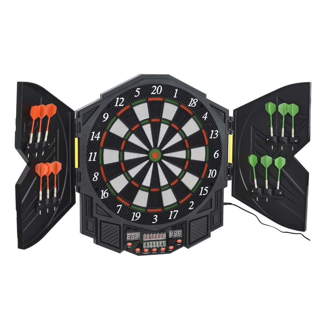 Bersaglio freccette elettronico 27 giochi fino a 8 giocatori LED altoparlante ¨C zephmum ¨C nero