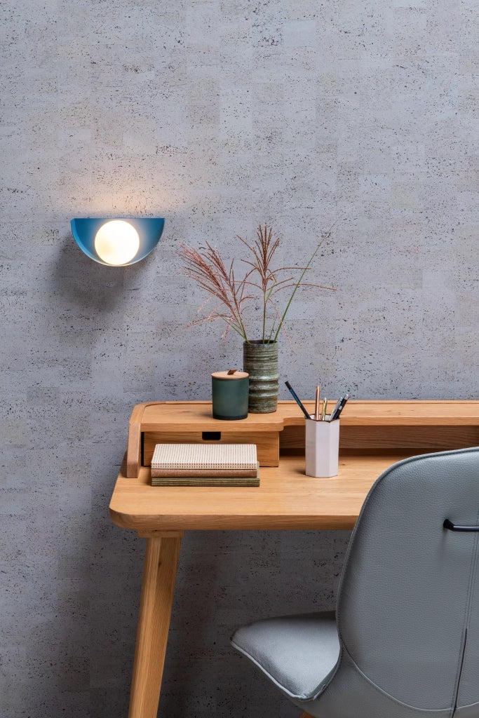 Applique BENNI blu/bianca sfera vetro Lucide G9 28W