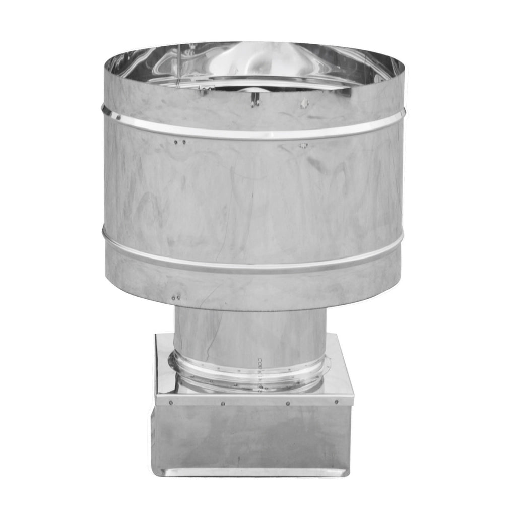 FUMAIOLO 4 VENTI BASE QUADRA ACCIAIO INOX- mm 320x320- DK- pezzi 1