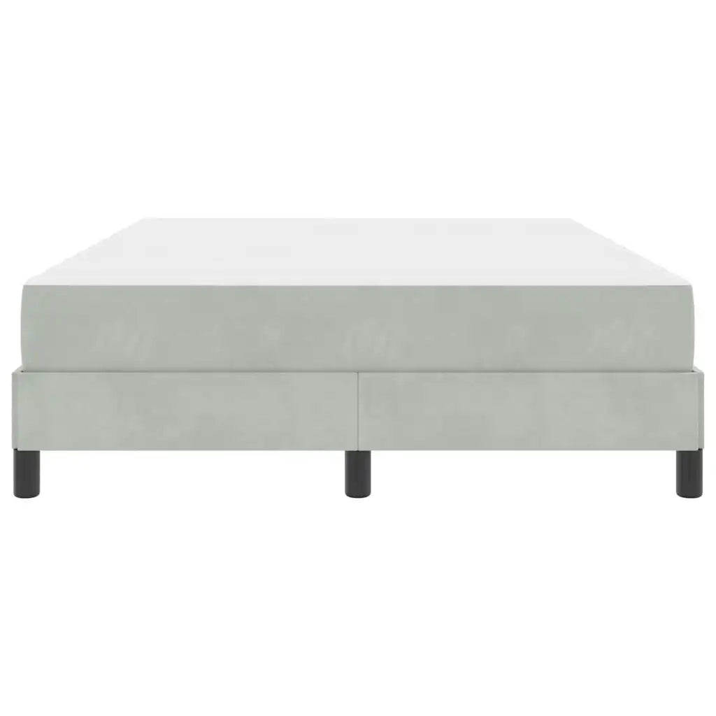 vidaXL Letto box spring con materasso Grigio chiaro 140 x 190 cm