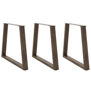 Set di 3 gambe regolabili per tavolo da pranzo a forma di V 80 x 73 cm design moderno acciaio naturale 02_0056879