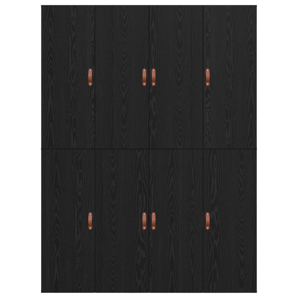 Struttura Letto con Contenitore in Rovere Nero 140x200 cm