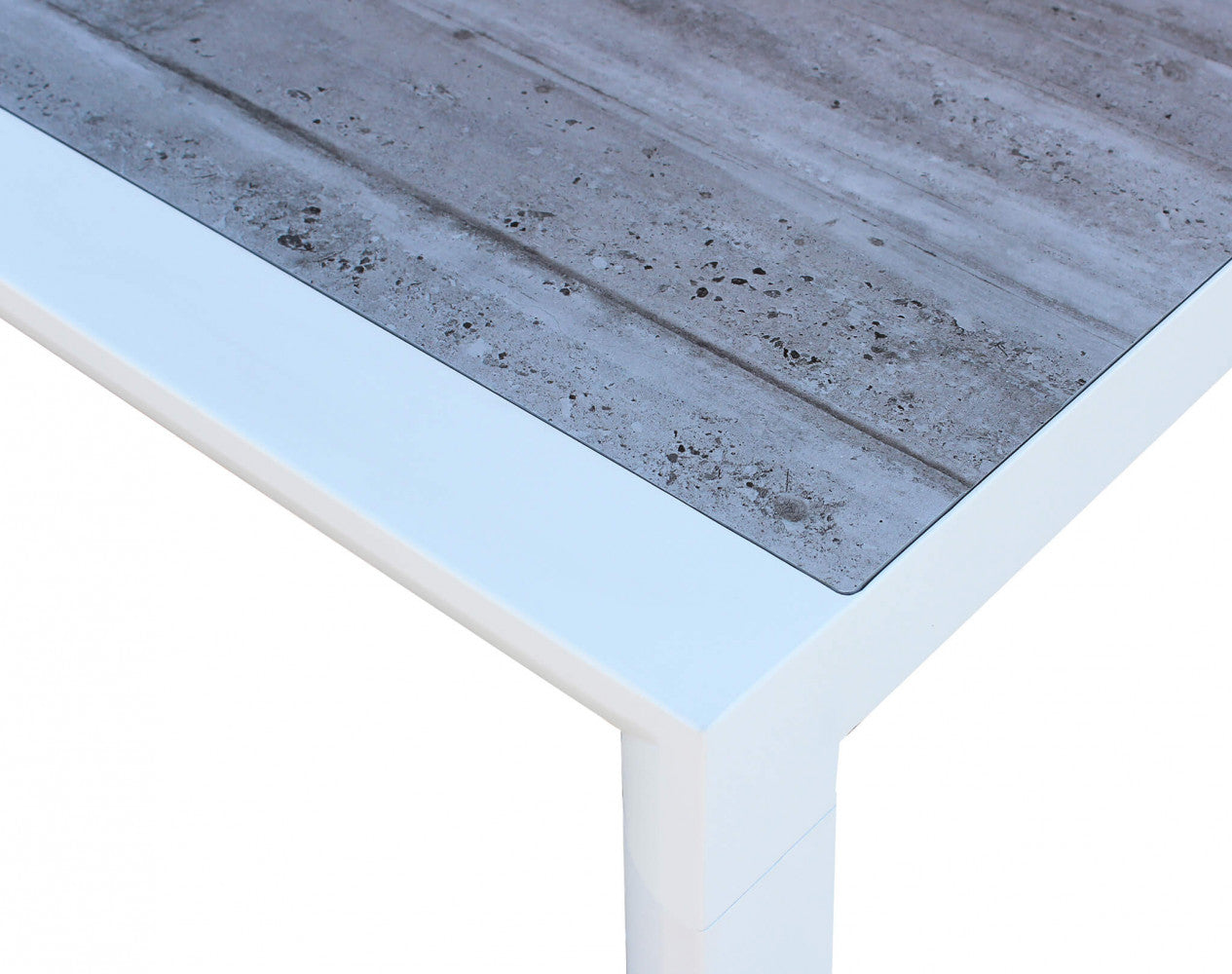 Tavolo Carson 195x90x74 h cm in Alluminio Bianco