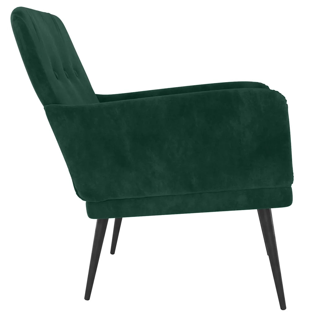 Poltrona Verde Scuro 62x79x79 cm Velluto 351406