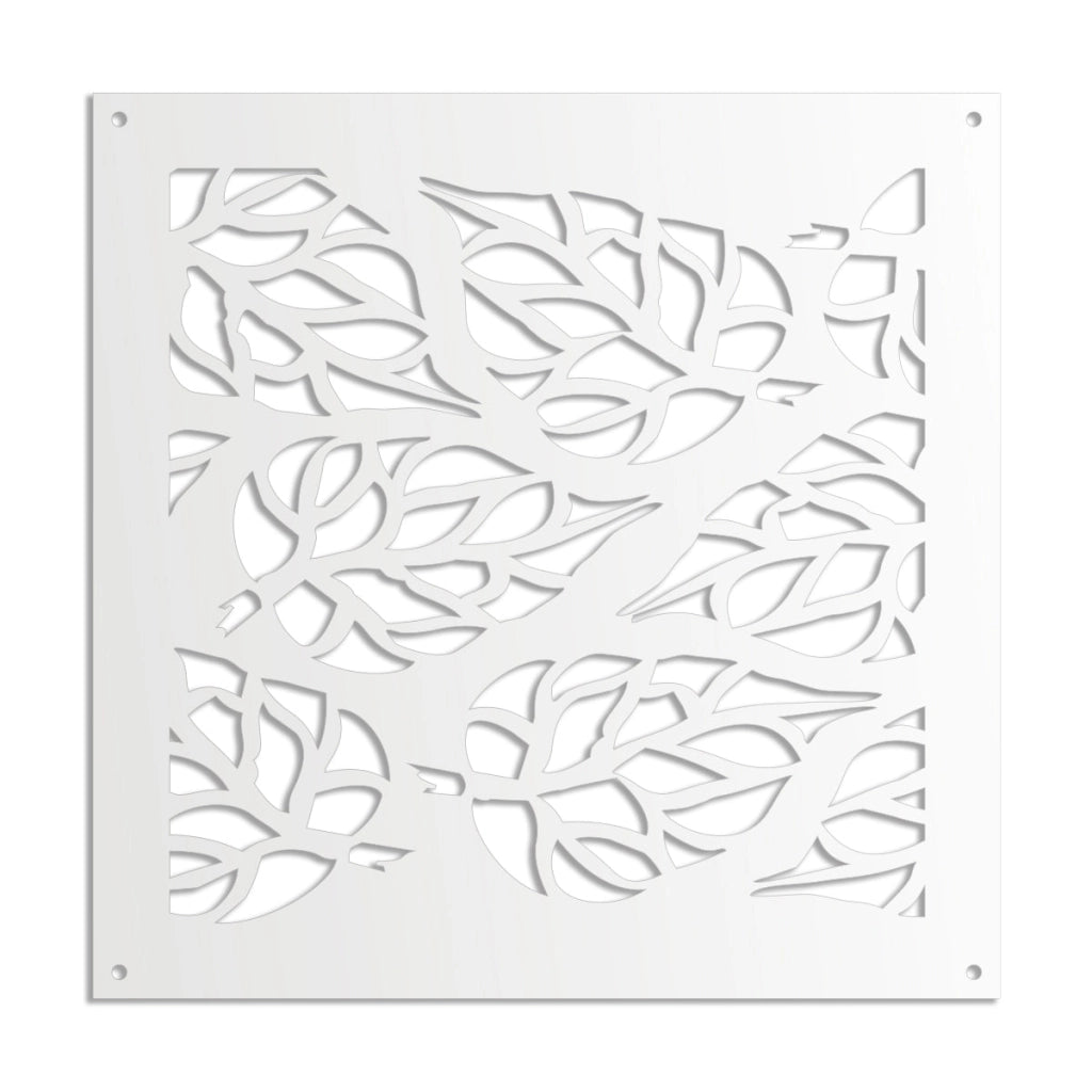 BUTTERLEAF - Pannello in PVC traforato - Parasole Misura: 48x48 cm, Colore: bianco
