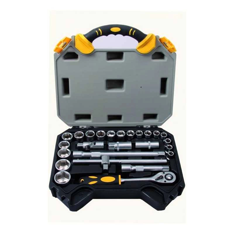 Cassetta Vigor Chiavi Bussola Crv 1/2" Exagonal Pezzi 25