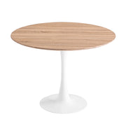 LÚZETE - TAVOLO SAN ANTONI Ø120 CM PIEDINO BIANCO PIANO NATURALE