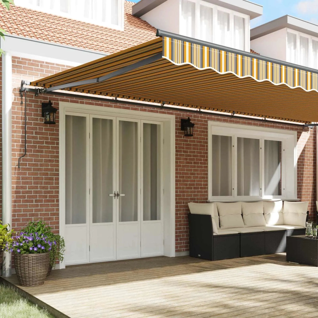 Tenda Retrattile Multicolore 600 × 300 cm Tessuto e Alluminio 3331627